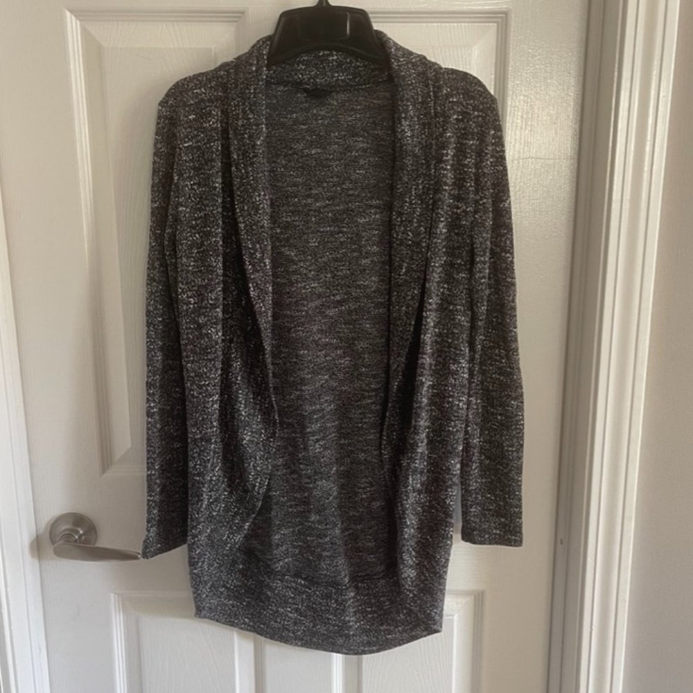 Aeropostale Grey/White Knit Oversized Cardigan